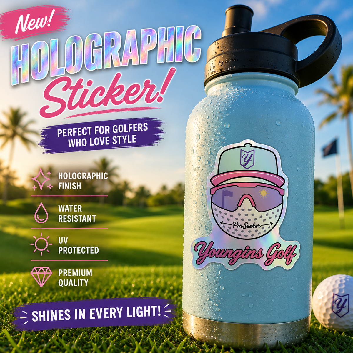 Holographic PinSeeker Sticker