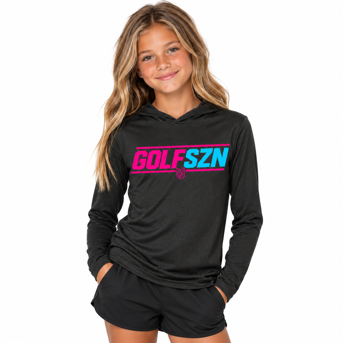 Girls "GolfSZN" Hooded Long Sleeve Tee