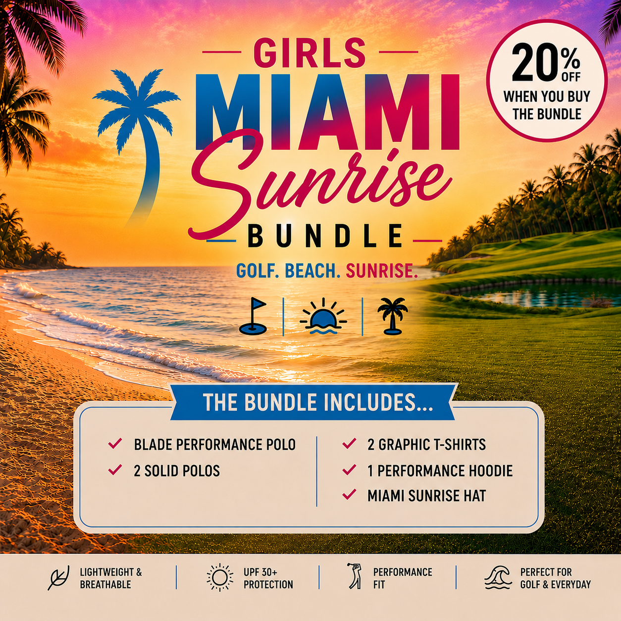 Girls Miami Sunrise Collection Bundle